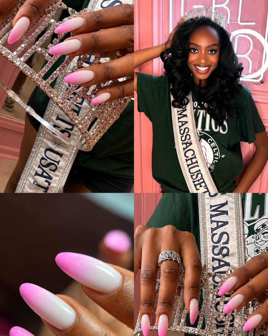 Melissa Sapini Miss Massachusetts USA 2024 nails by She She Beauty Boston